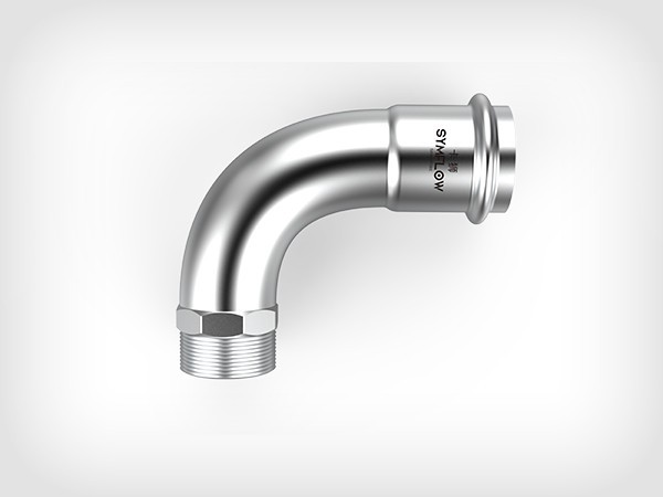 不銹鋼卡壓式外牙彎頭 不銹鋼卡壓式外牙彎頭