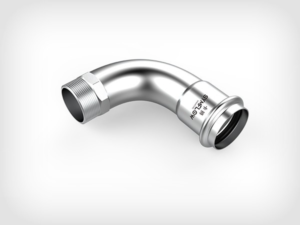 不銹鋼卡壓式外牙彎頭 不銹鋼卡壓式外牙彎頭