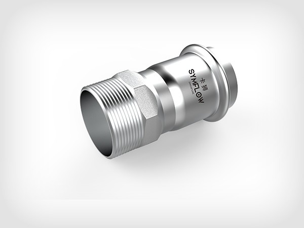 不銹鋼卡壓式外牙直接頭 不銹鋼卡壓式外牙直接頭