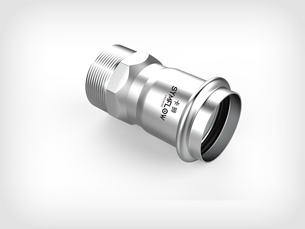 不銹鋼卡壓式外牙直接頭 不銹鋼卡壓式外牙直接頭